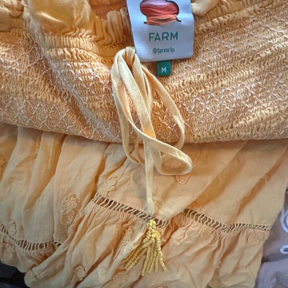 Farm Rio Brazilian 3D Pineapple Yellow Midi Dress - Picture 5 of 7